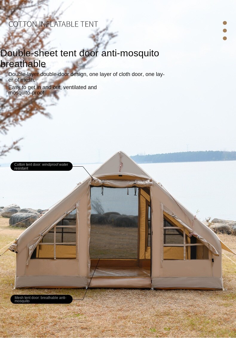 Cheap Goat Tents Outland Outdoor Hut Inflatable Tent Camping Autumn Camping Cotton Tent Family Waterproof Sunshade Camp Tent Winter   